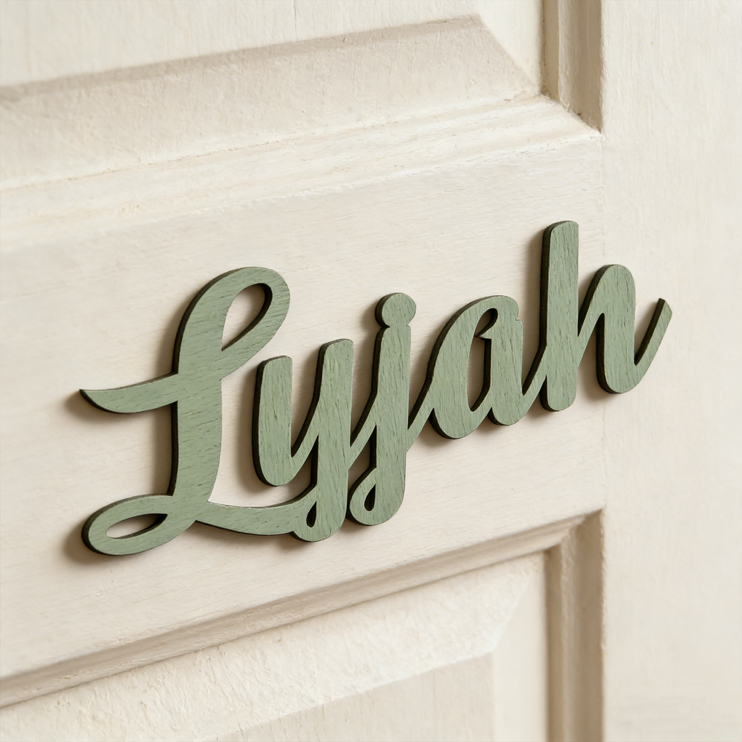 Baby Name Wall Art - 1 Stück personalisiertes Holzschild mit Nachnamen,