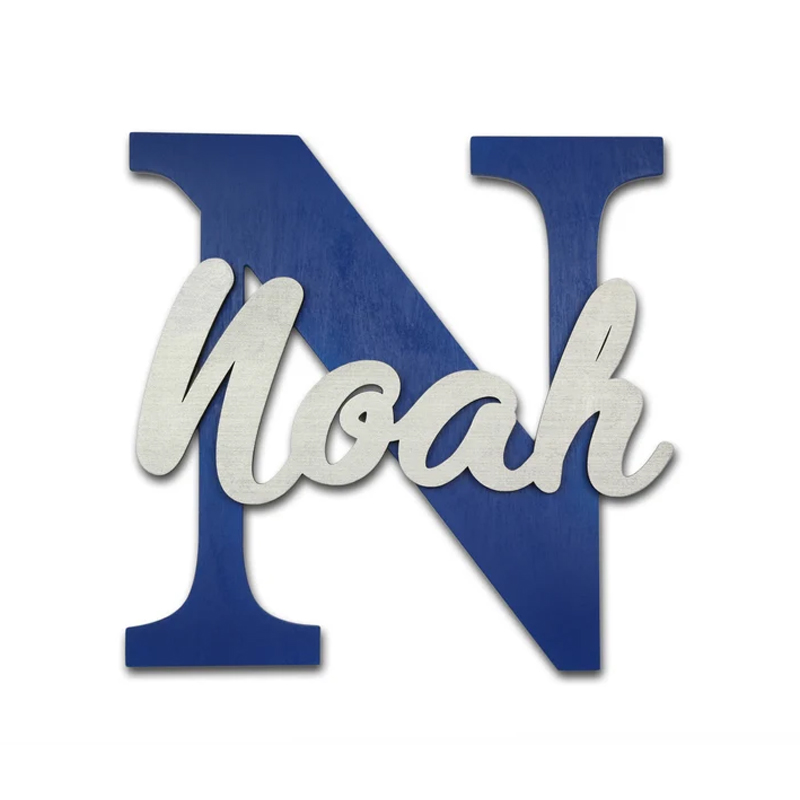 Baby Nursery Name Letters - Holzbuchstaben, Wandbehangbuchstaben für Babykinderzimmer in Schriftart,
