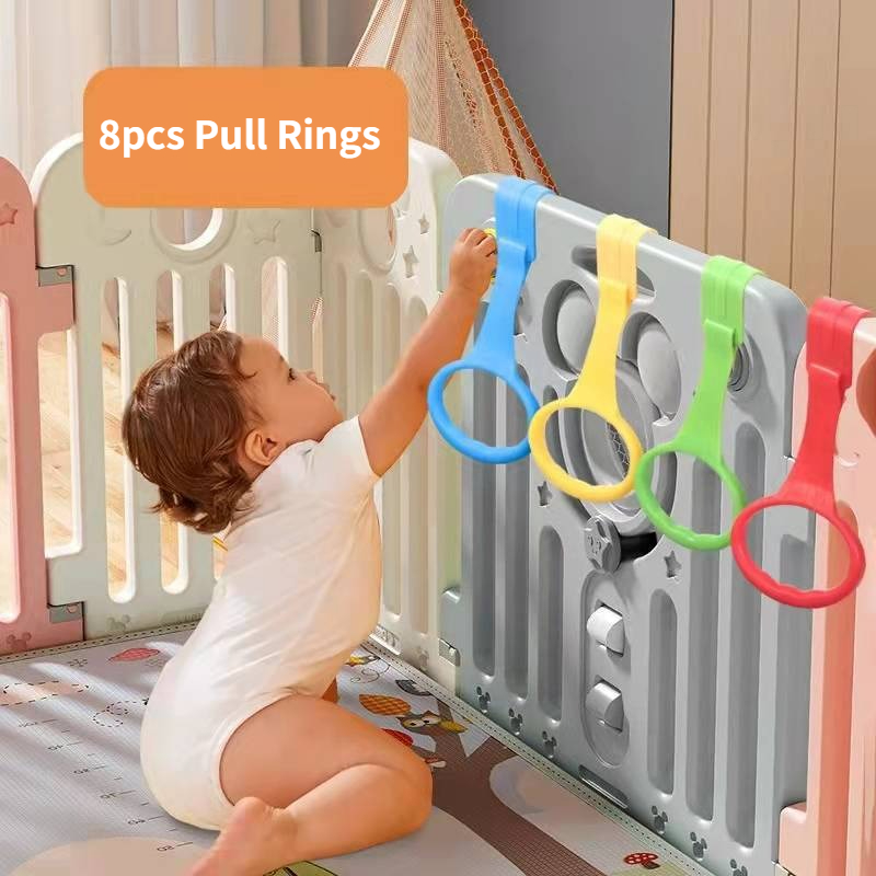 Baby Nursery Hooks - 8 Stück Zugringe für Laufstall, Babybett,