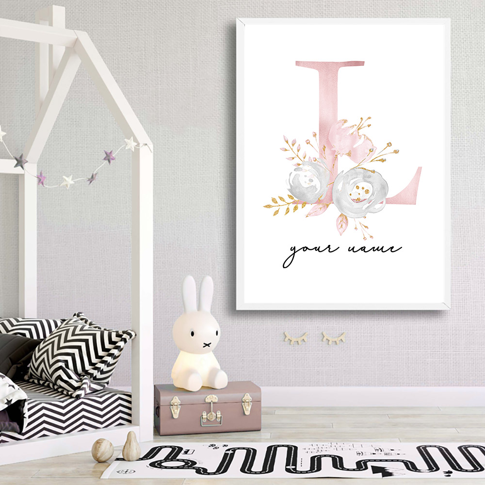 Baby Name Wall Art - „Baby Poster, personalisierter Mädchenname, individuelles Poster,