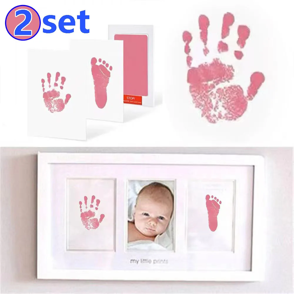 Footprint Ink Kit - 2-teiliges Set für Neugeborene, DIY-Hand- und