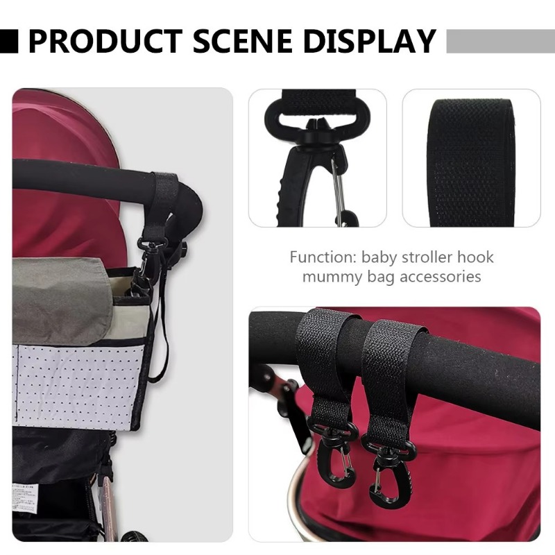 Baby Nursery Hooks - 2-10 Stück Kinderwagenhaken, drehbare Aufhänger für