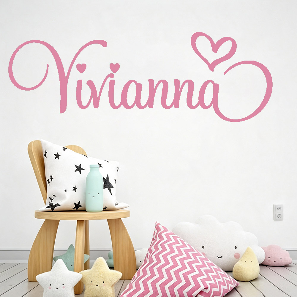 Baby Name Wall Art - Wandaufkleber für Kinderzimmer Personalisierte Kinder-Namensaufkleber aus
