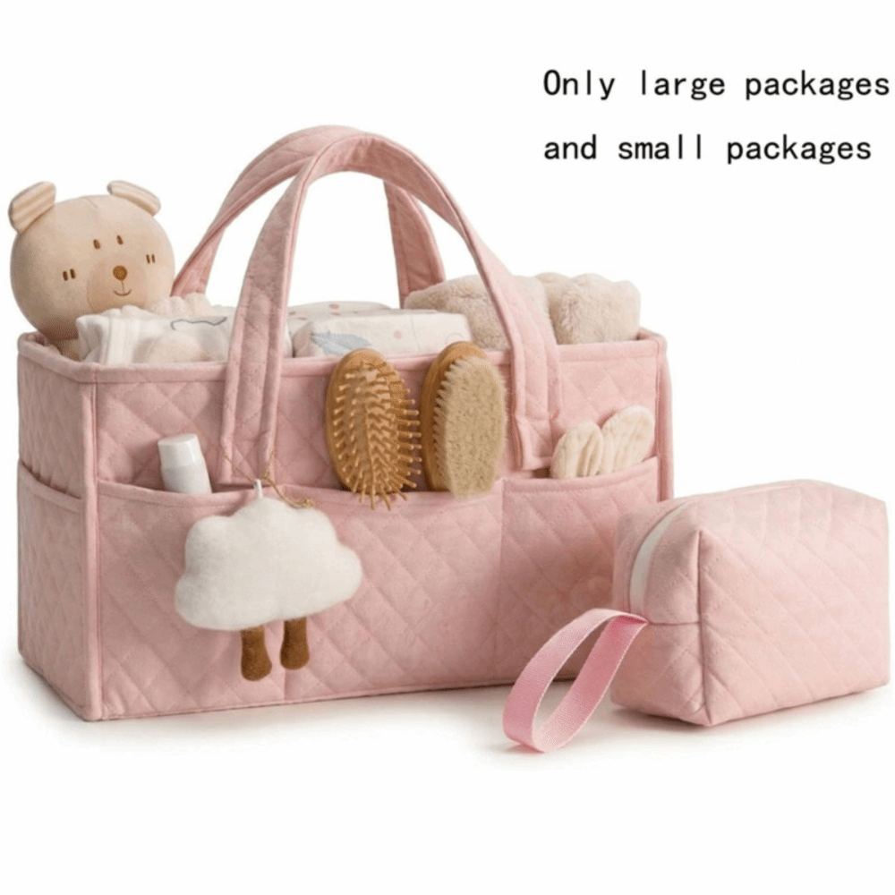 Baby Nursery Essentials - Großer Windel-Organizer mit Tasche, tragbarer Aufbewahrungskorb