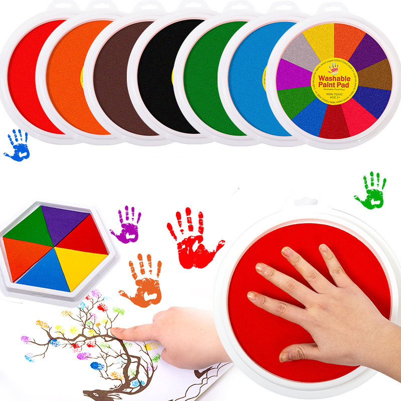 5 große runde Bastel-Stempelki – Footprint Ink Kit Bewertung und Preis