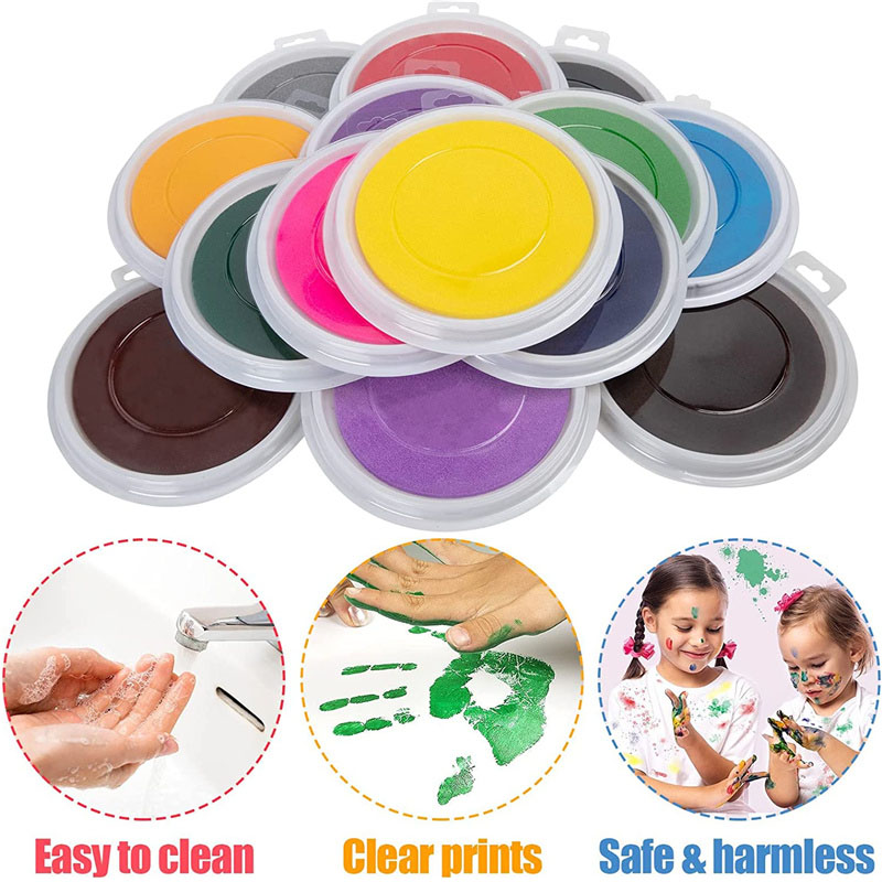 5 große runde Bastel-Stempelki – Footprint Ink Kit Bewertung und Preis