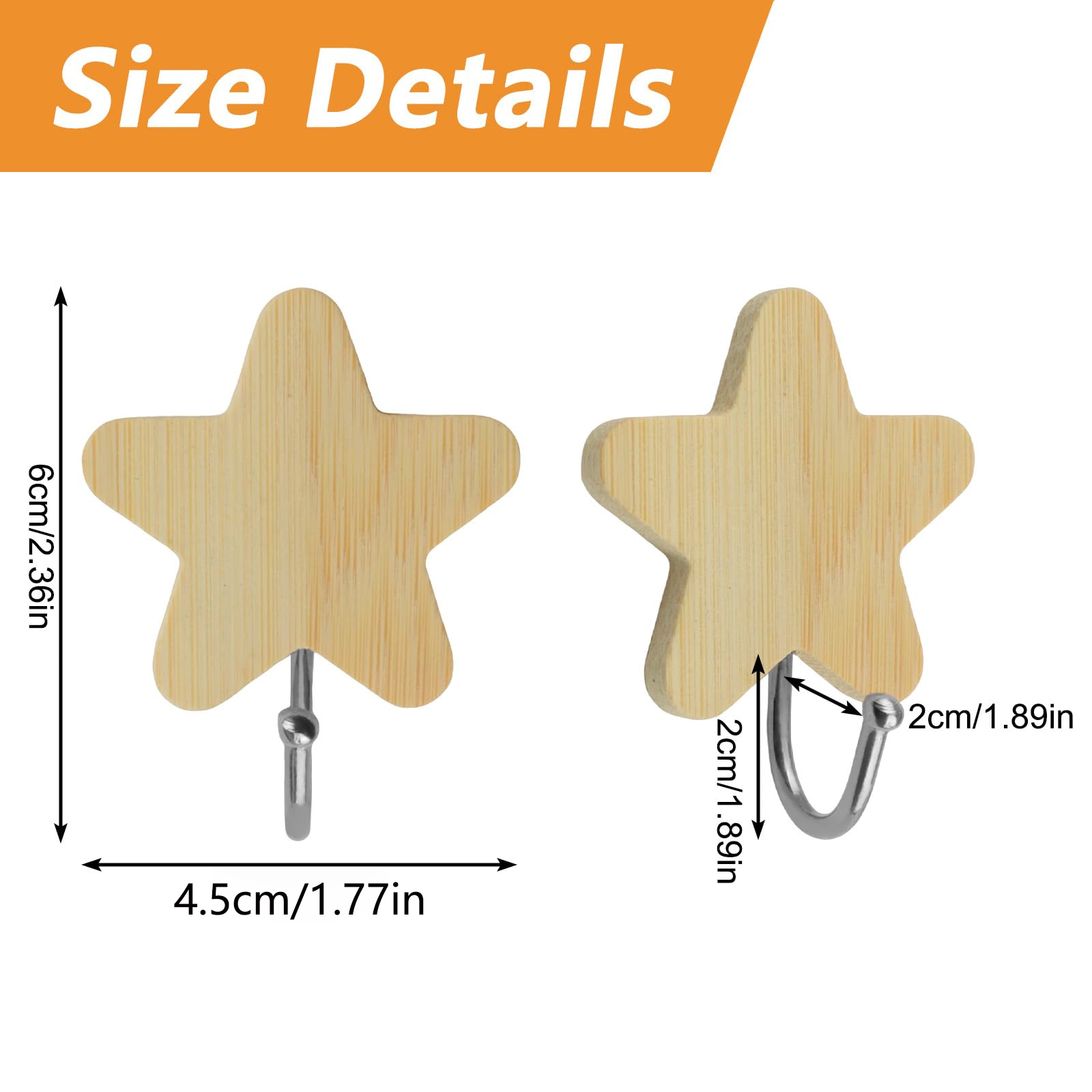 Selbstklebende sternförmige Ha – Baby Nursery Hooks Bewertung und Preis