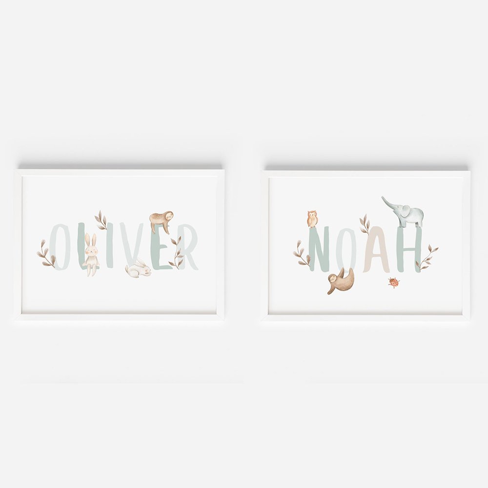 Name Nach Poster Kindergarten  – Baby Nursery Name Letters Bewertung und Preis